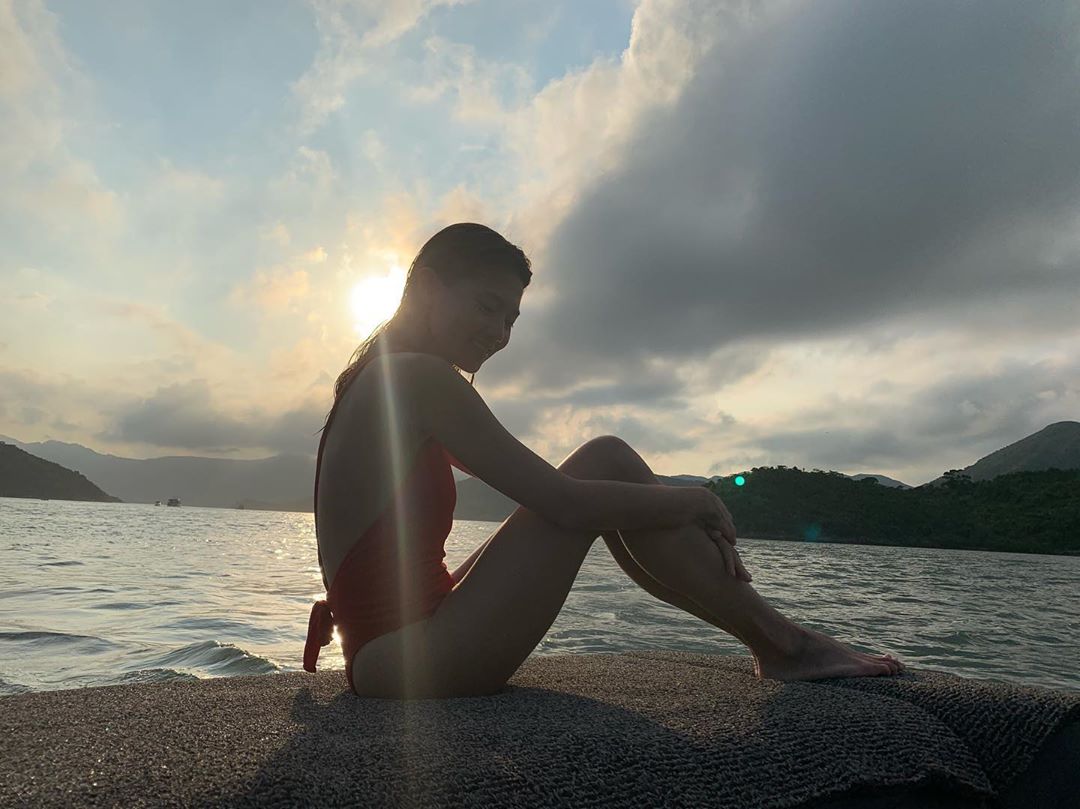 chrissie at the beach