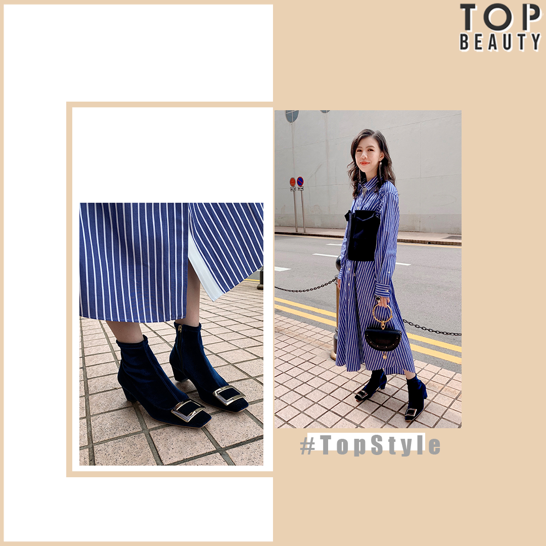 【Top Style】上班穿搭:連身裙配尖頭短靴 簡約易襯穿出隨性時尚
