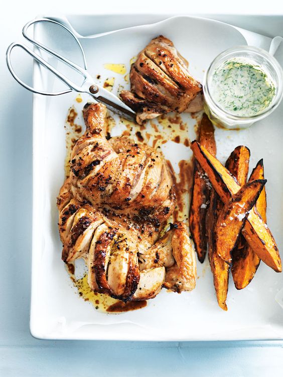 南瓜半個＋烤雞腿。