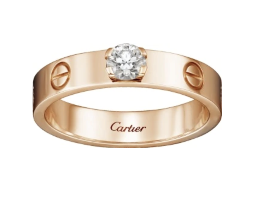 Cartier LOVE 單鑽戒指