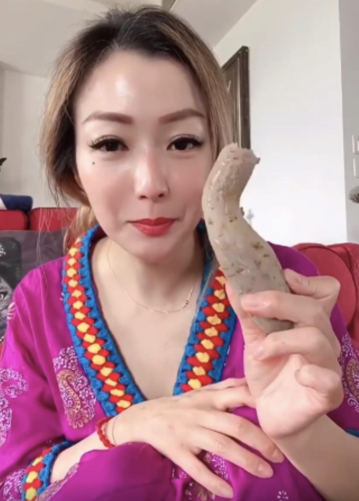 鄭秀文教食紫薯與紫番薯