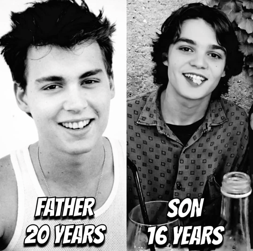 Johnny Depp and son