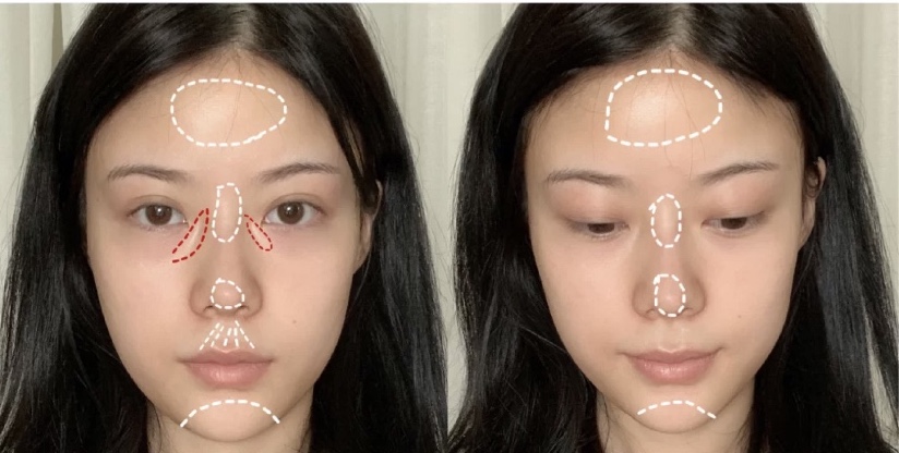 超詳細打亮區域分解圖 臉小一圈輕鬆打造完美立體妝容!