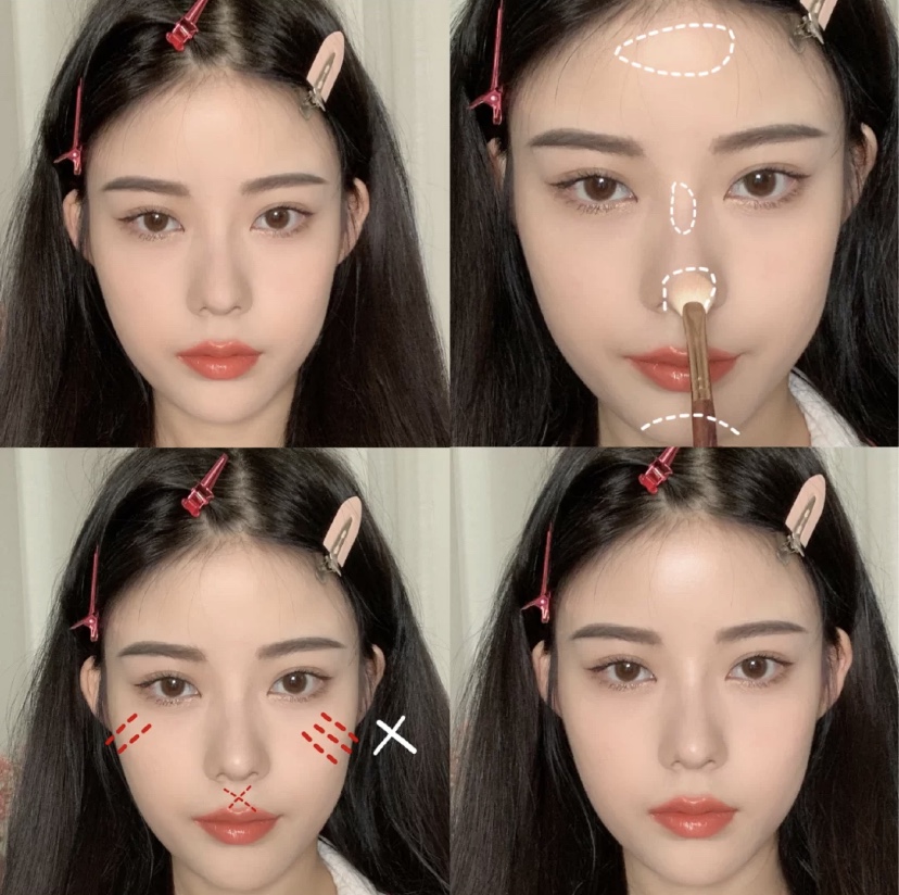 超詳細打亮區域分解圖 臉小一圈輕鬆打造完美立體妝容!