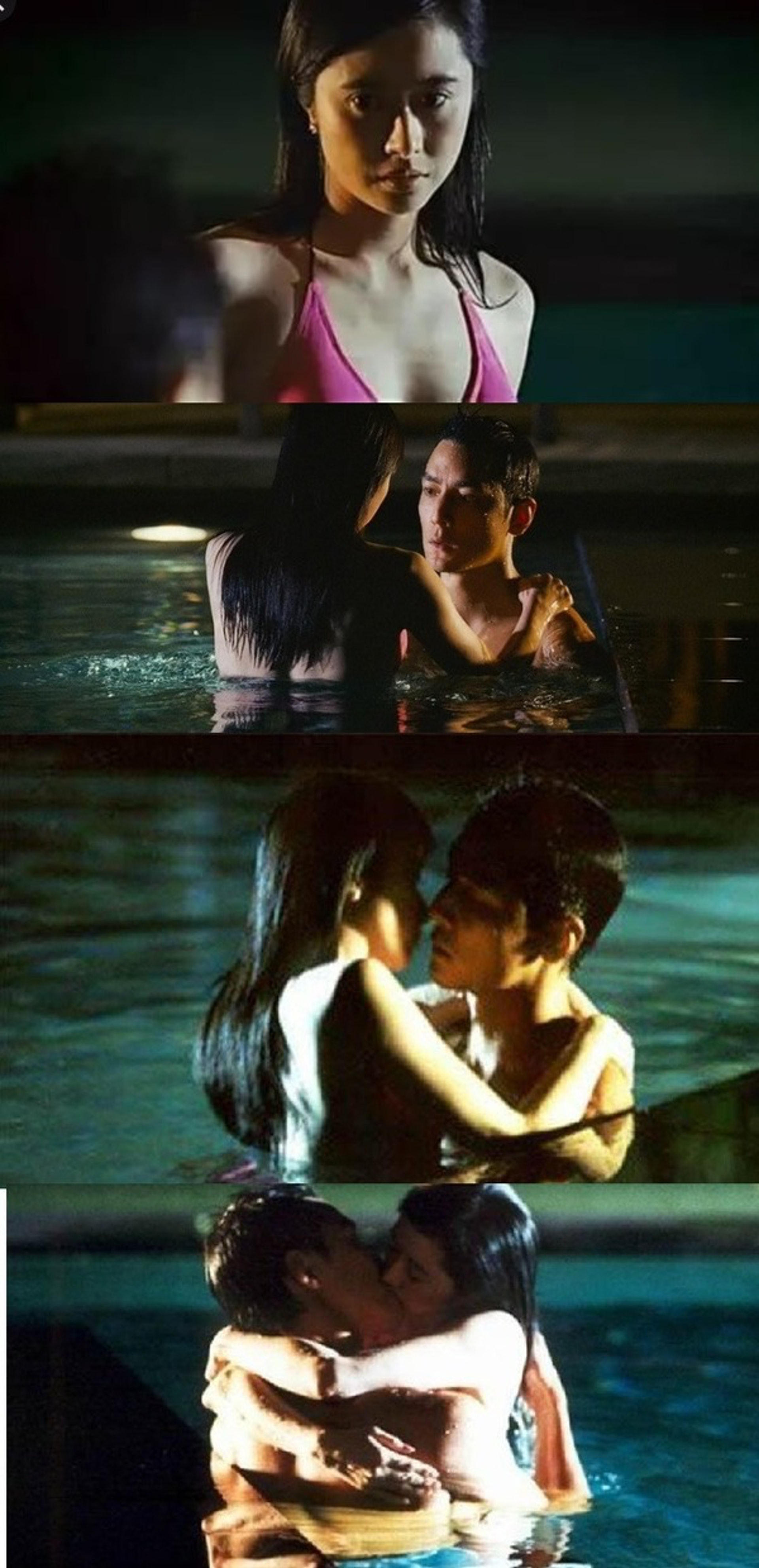 何美鈿與吳彥祖在電影《門徒》有水上激情戲。