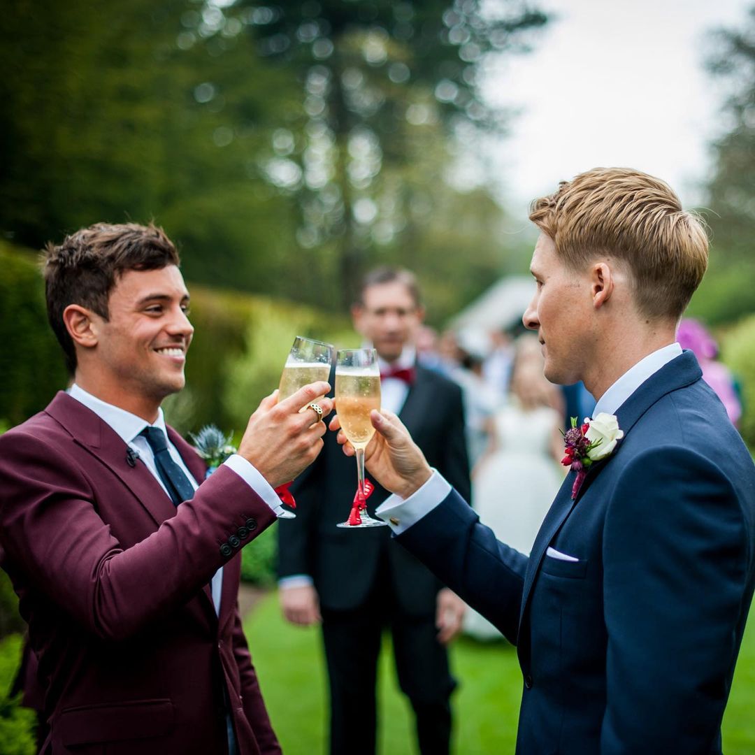 Tom Daley與老公Dustin Lance Black非常幸福。