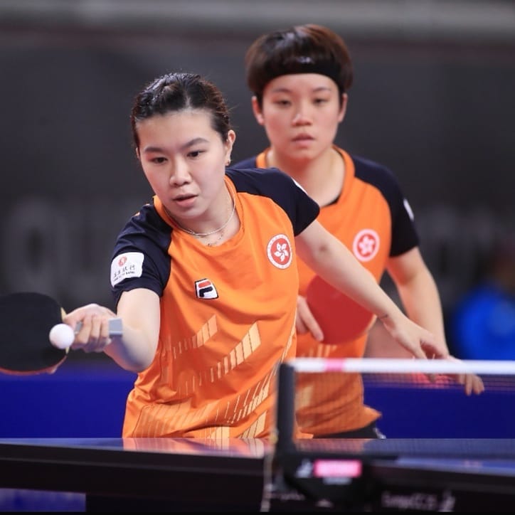 李皓晴與杜凱琹一同比賽。