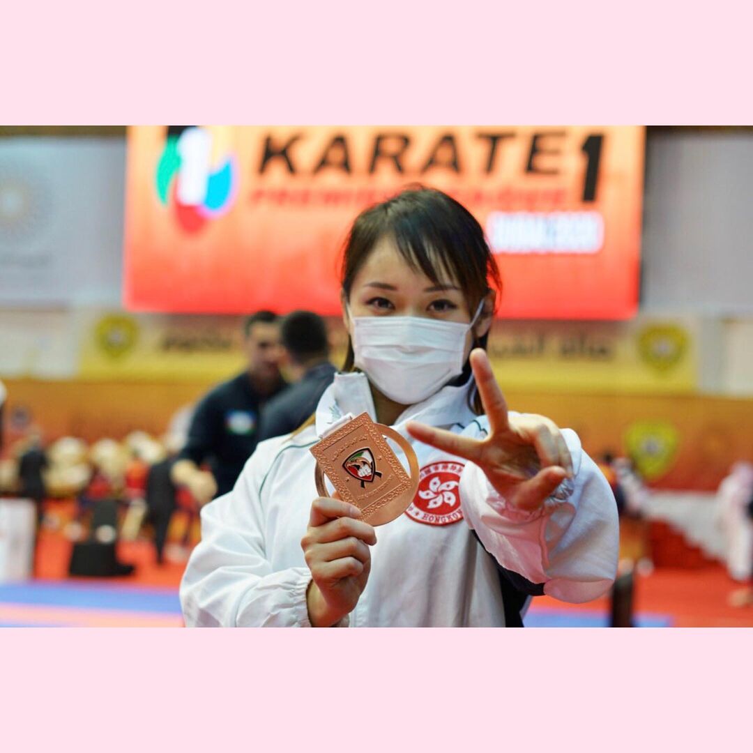 劉慕裳出賽世界空手道聯賽。