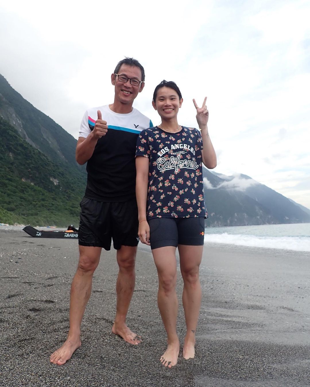 戴資穎與爸爸合照