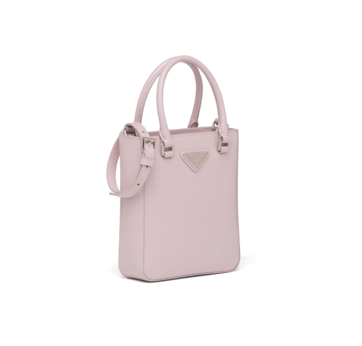 Prada 小號拋光皮革手提袋