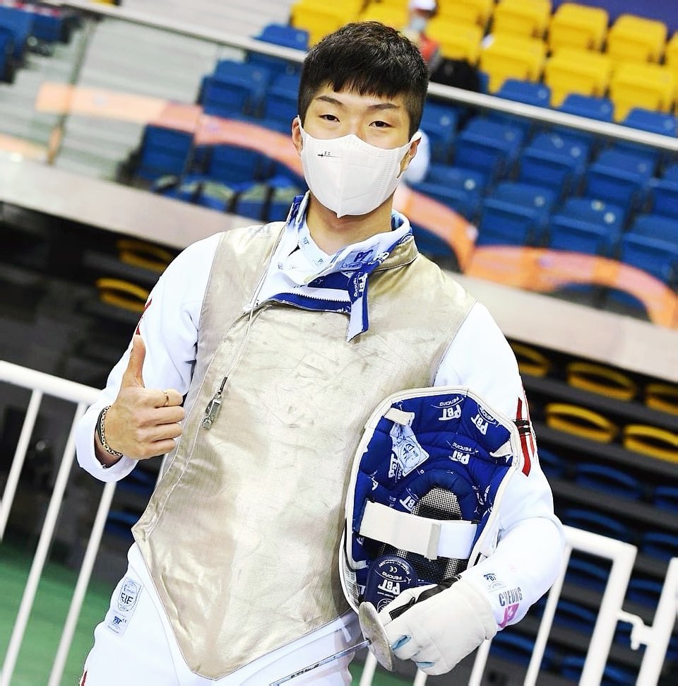 張家朗出戰前的照片。