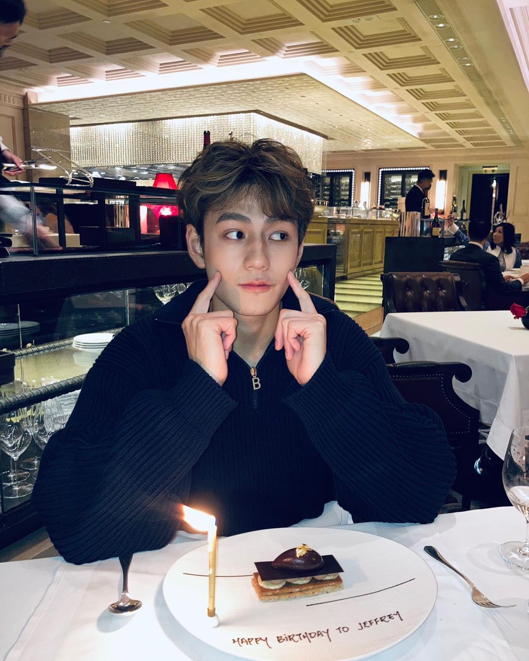 Jeffrey魏浚笙可愛表情。