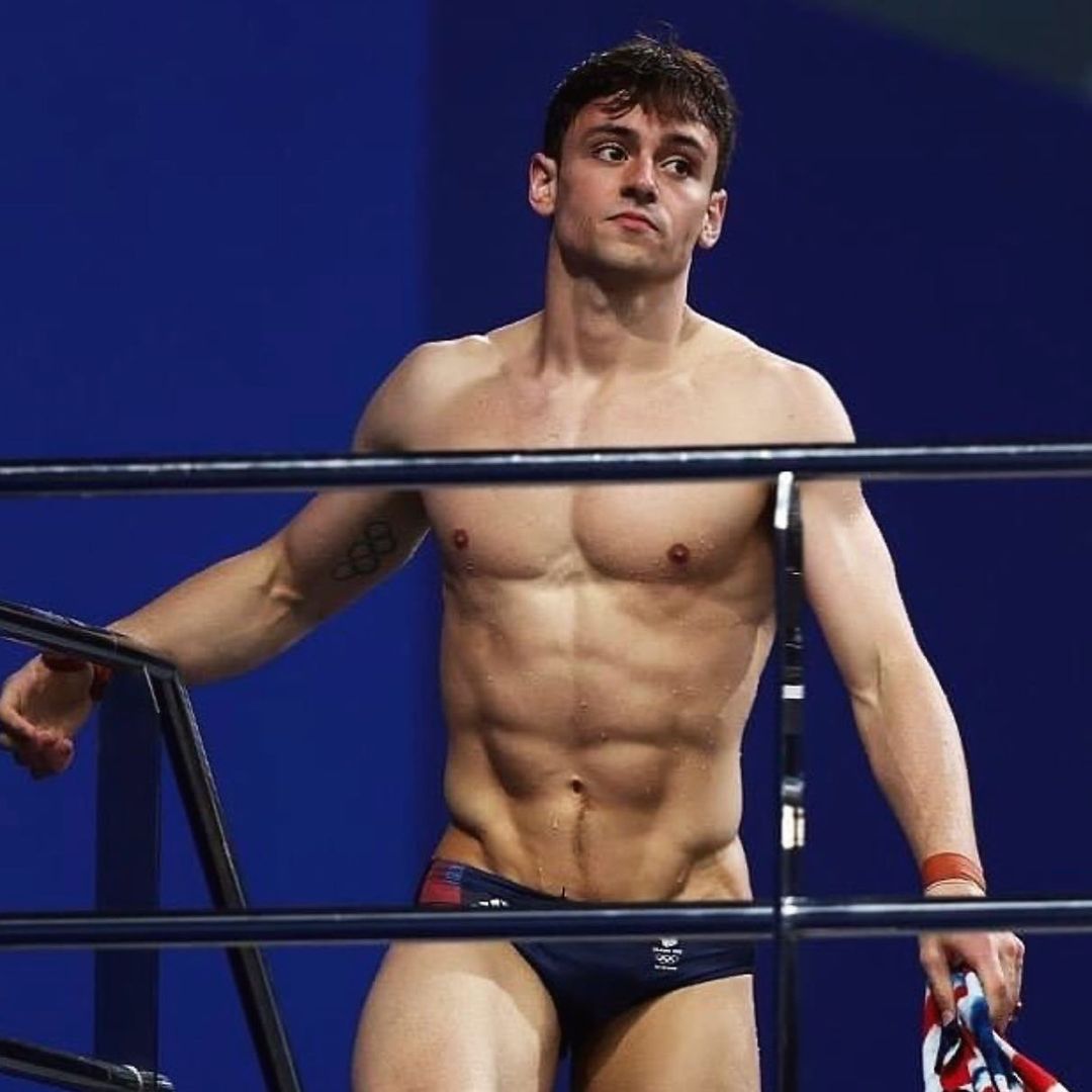 Tom Daley在東京奧運比賽時超認真。