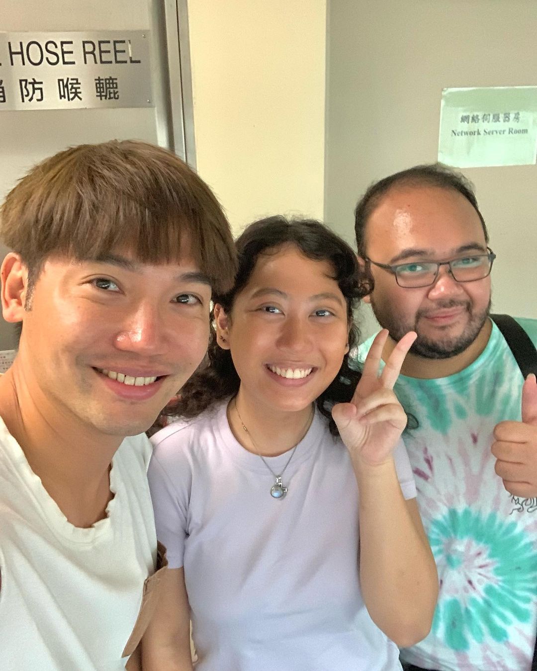 黃健東與「東涌羅浩楷」Kirsten利愛安及她哥哥合照。