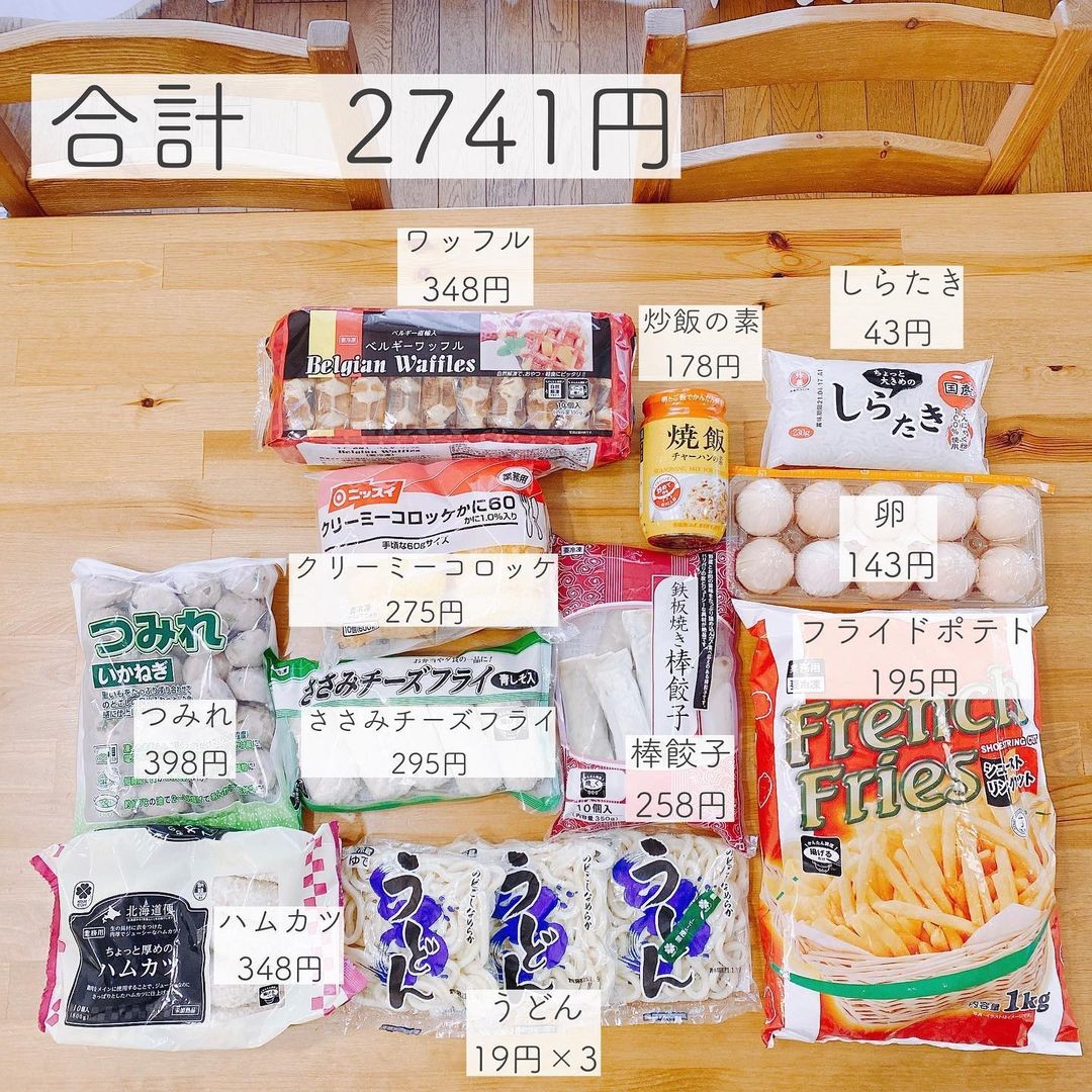 一家人一星期的伙食費僅用7,000日圓