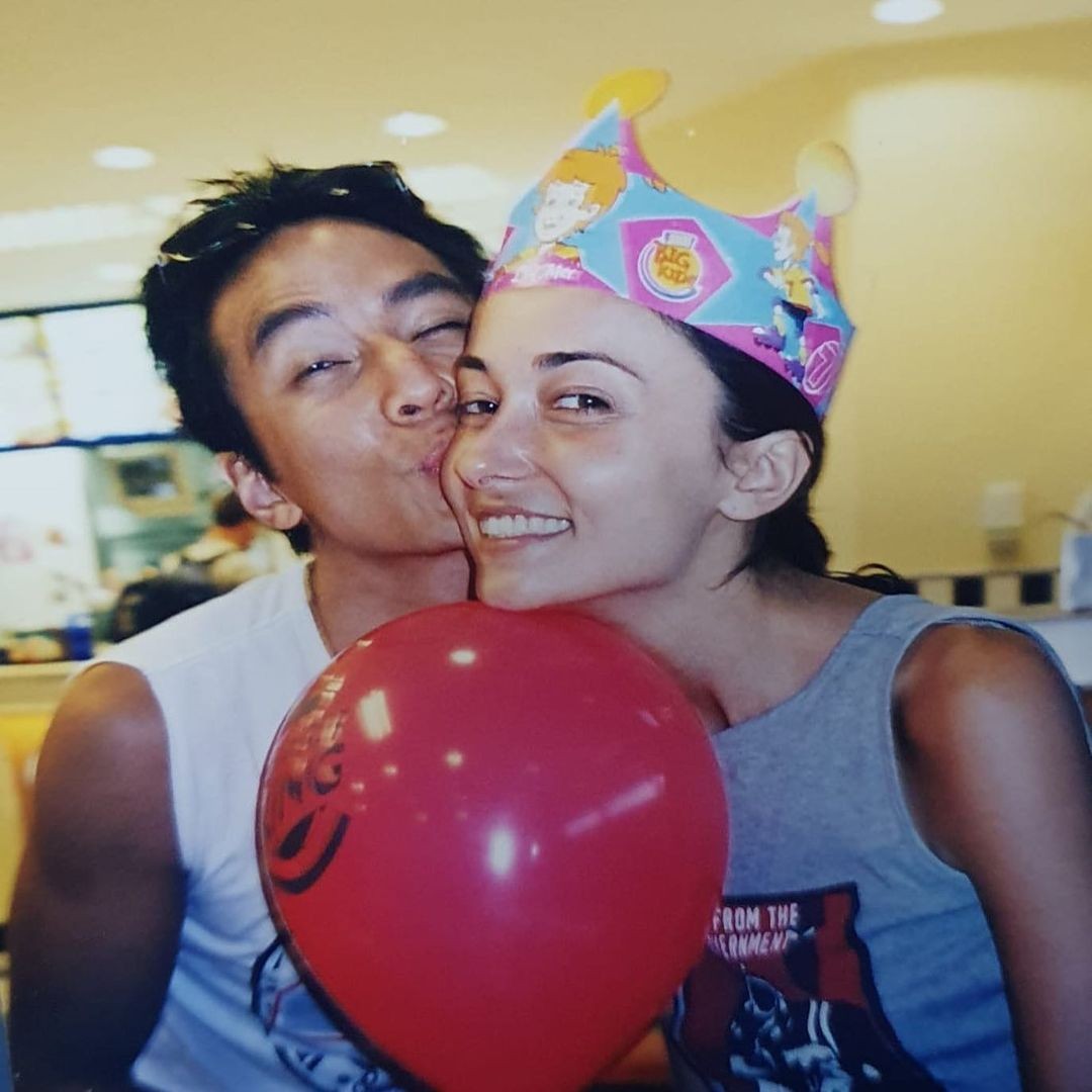 吳彥祖與老婆Lisa.S舊照。