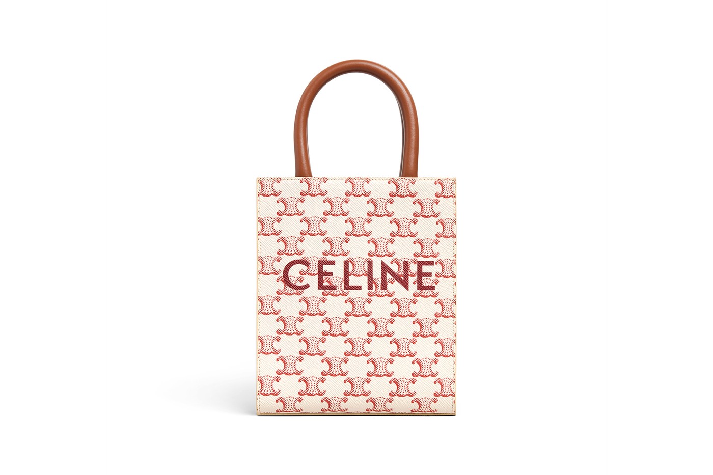 Celine CABAS 迷你標誌印花和牛皮革手袋