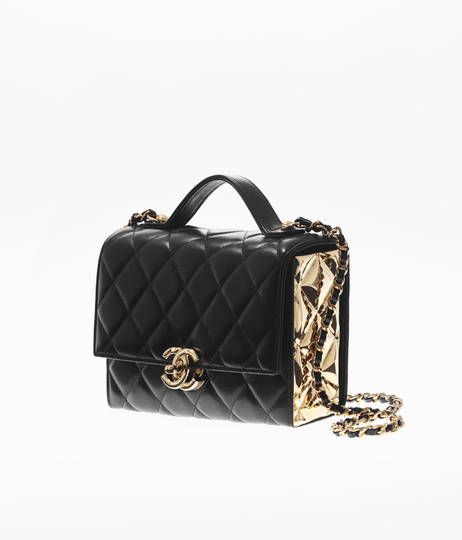 Chanel迷你垂蓋手挽手袋