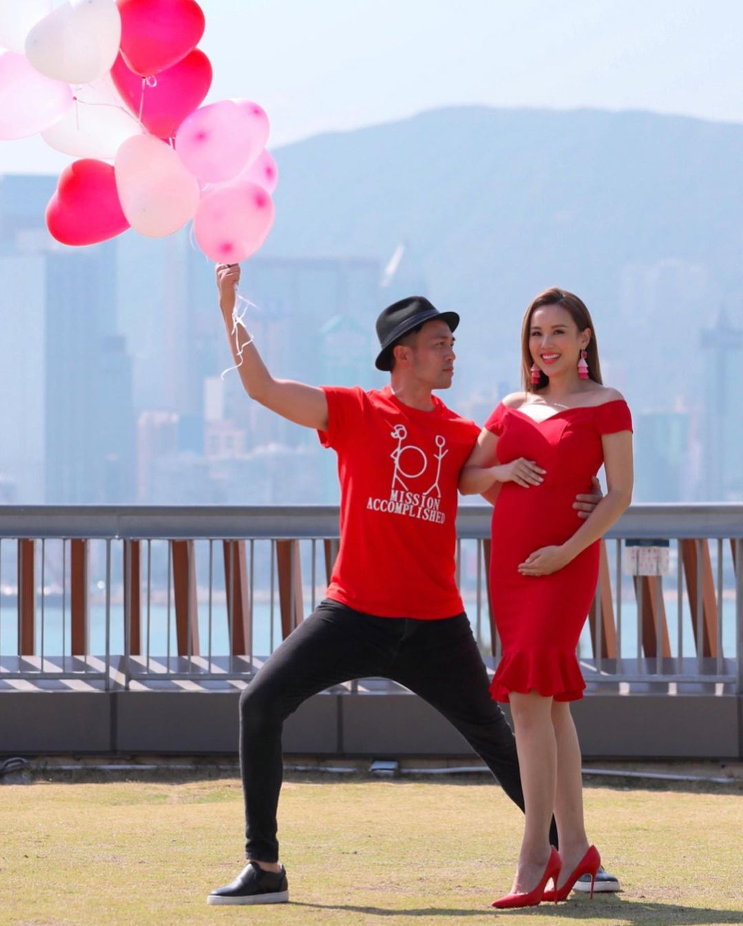 楊洛婷與老公Dear Jane主音Tim情人節合照。