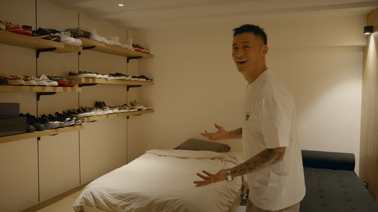 私密的休息室更佈滿潮鞋和個人品牌的服裝