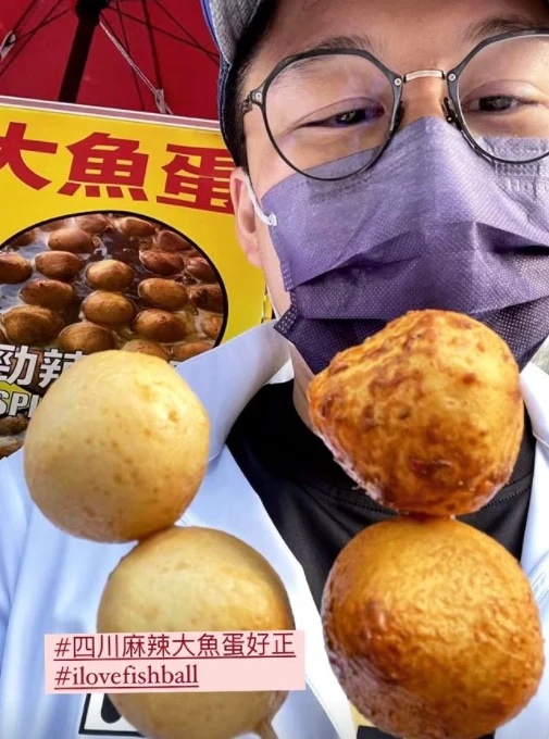 霍啟剛郭晶晶遊長洲品嚐路邊攤