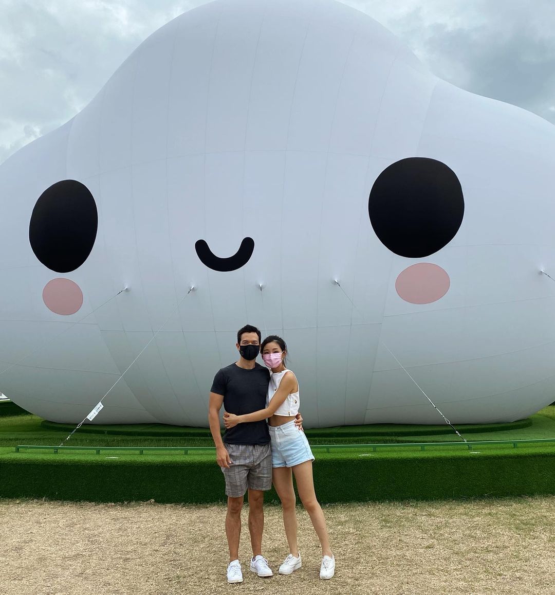麥大力與女友簡淑兒合照。