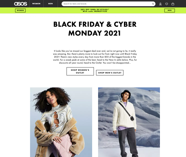 現時ASOS Outlet有低至5折優惠。