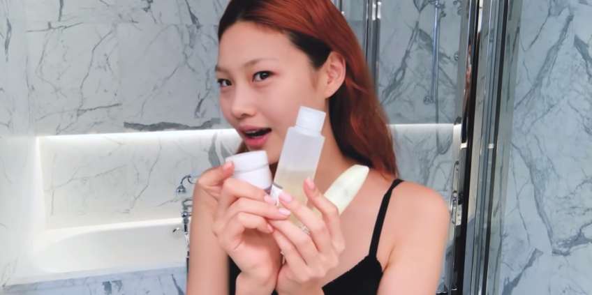 鄭浩妍示範韓式懶人護膚。