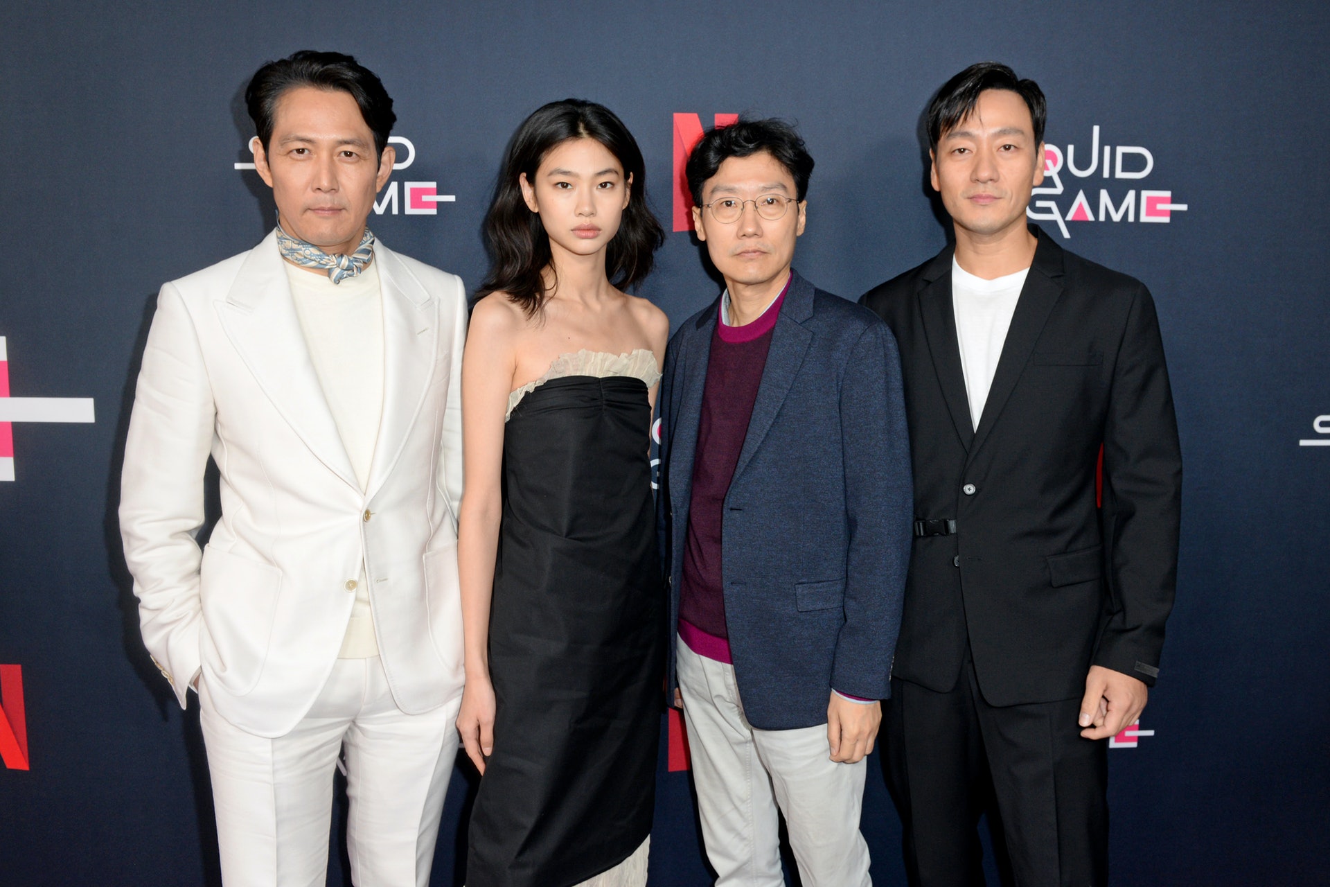 《魷魚遊戲》主角李政宰、鄭浩妍、導演黃東赫及朴海秀赴美出席活動。