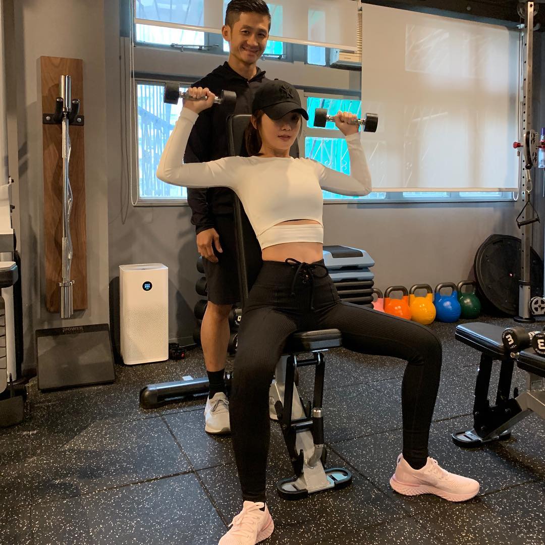 阿Sa經常到健身室做gym。