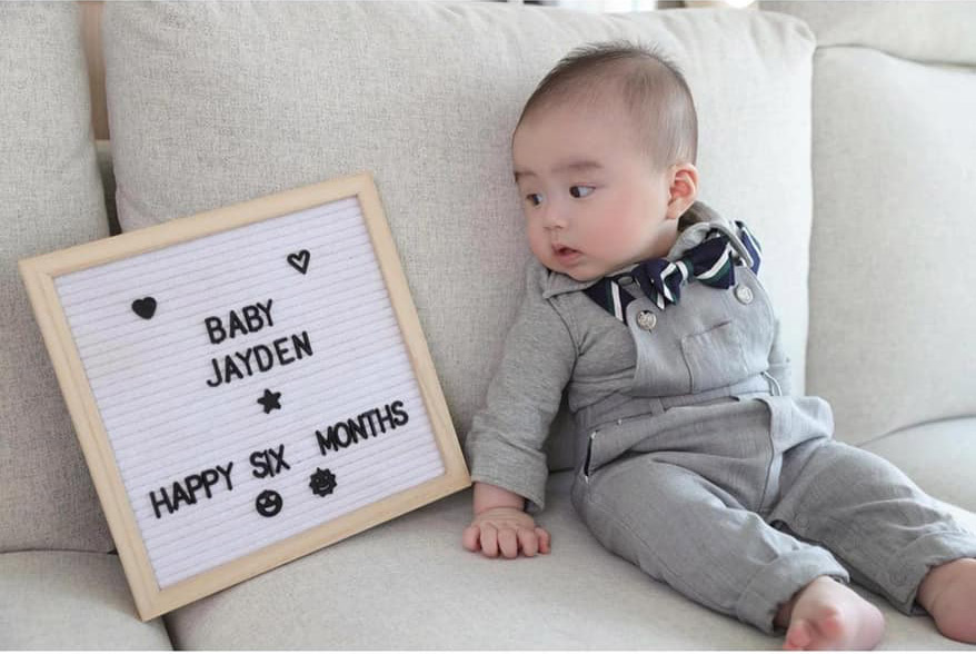 沈卓盈的囝囝Jayden已經6個月大啦!