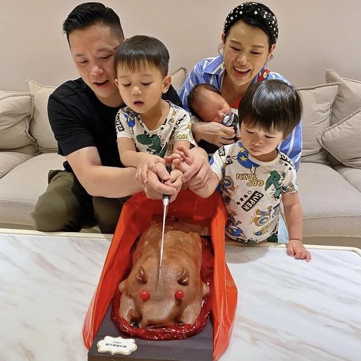 細仔Liam滿月切乳豬