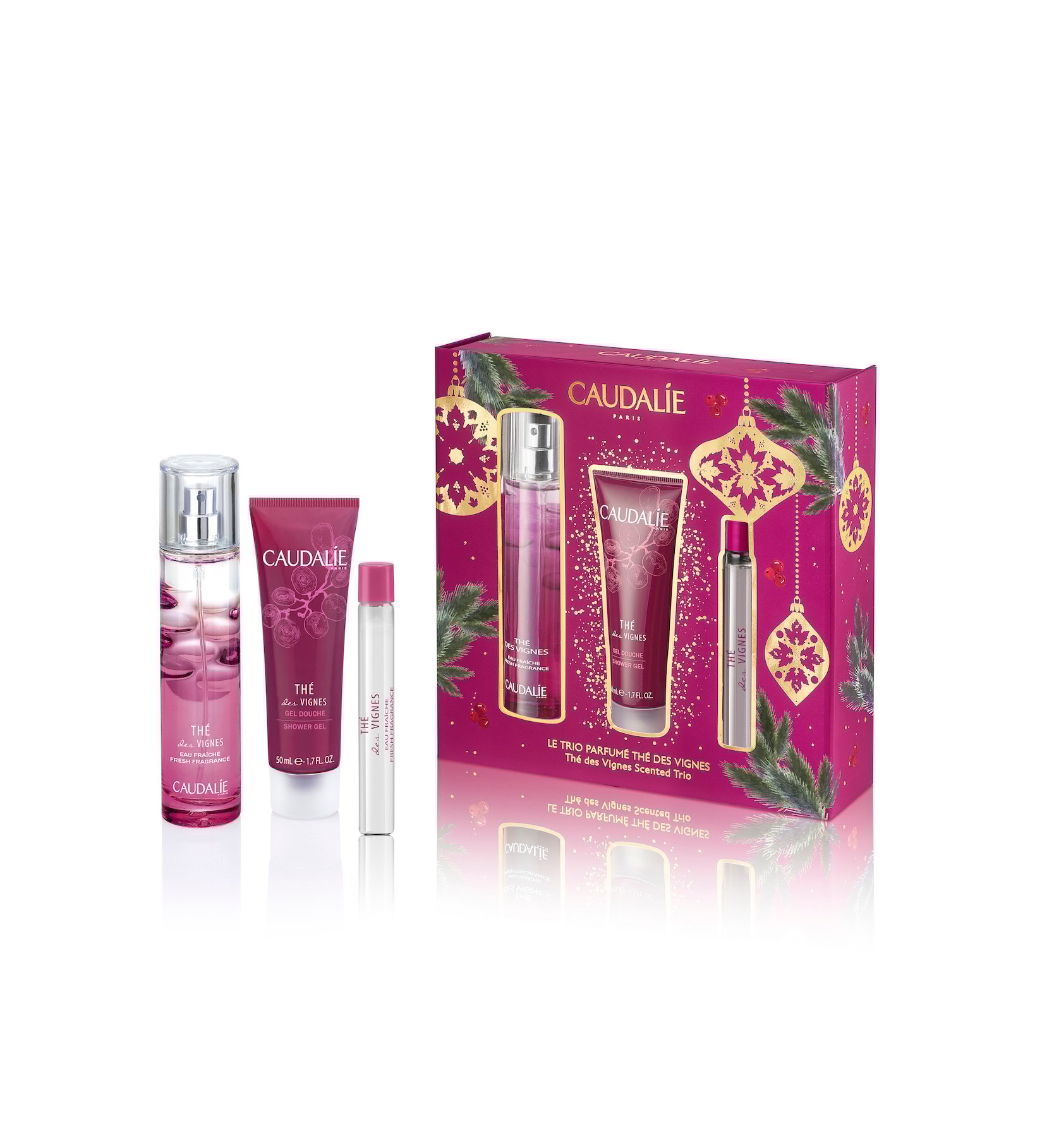 聖誕禮物推介二Caudalie 玫瑰/白麝香清新潤膚套裝 $250