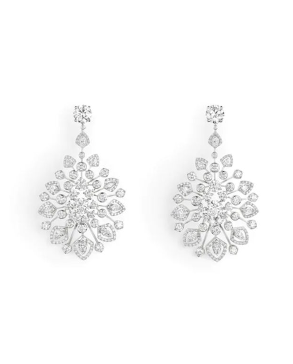 CHAUMET Promenades Impériales 18K白金鑲鑽耳環