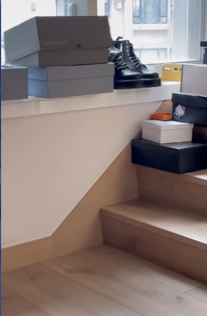 家中樓梯佈滿一堆鞋盒，難怪舒淇大呻整理2小時都沒進展！