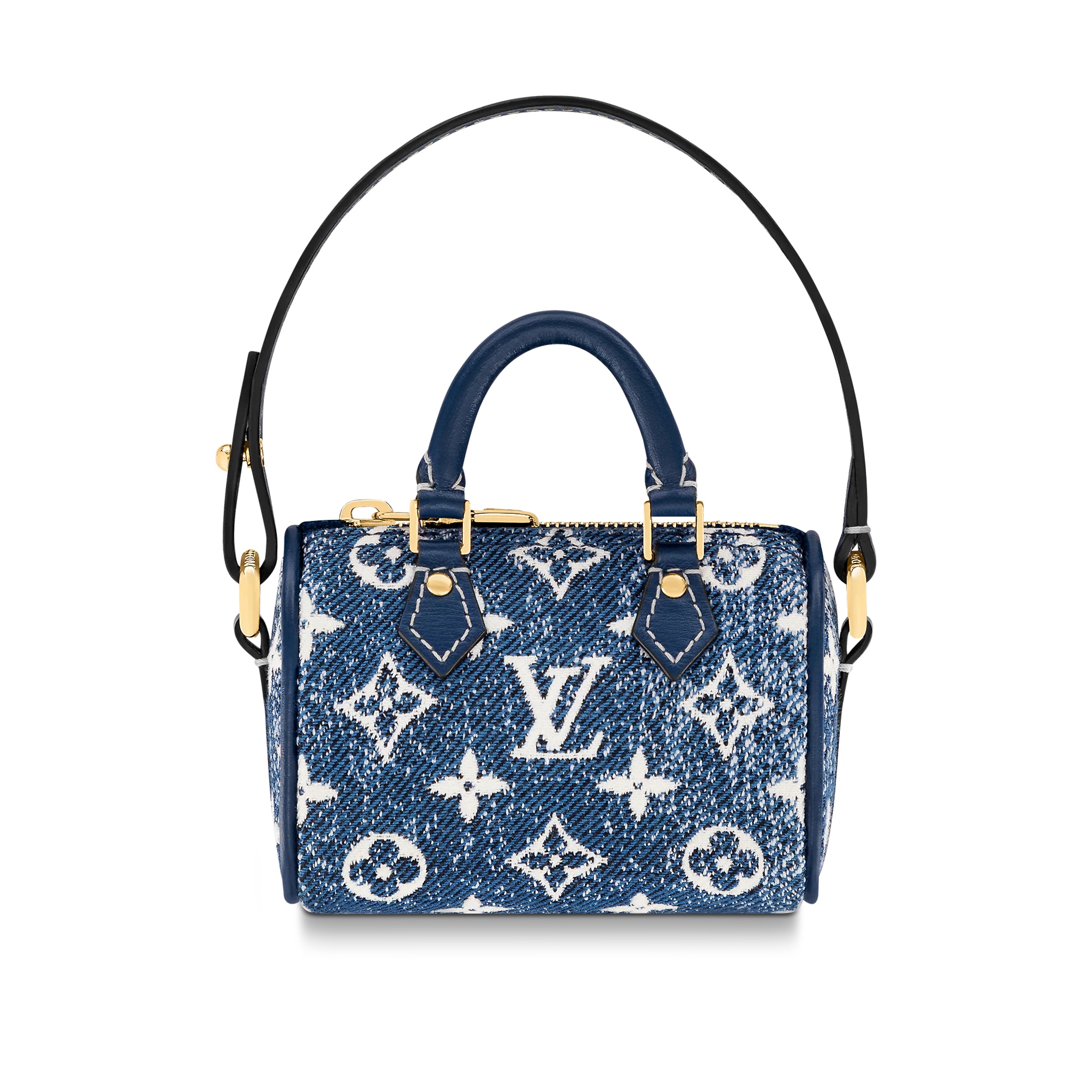 Micro Speedy Denim Bag Charm $7,000