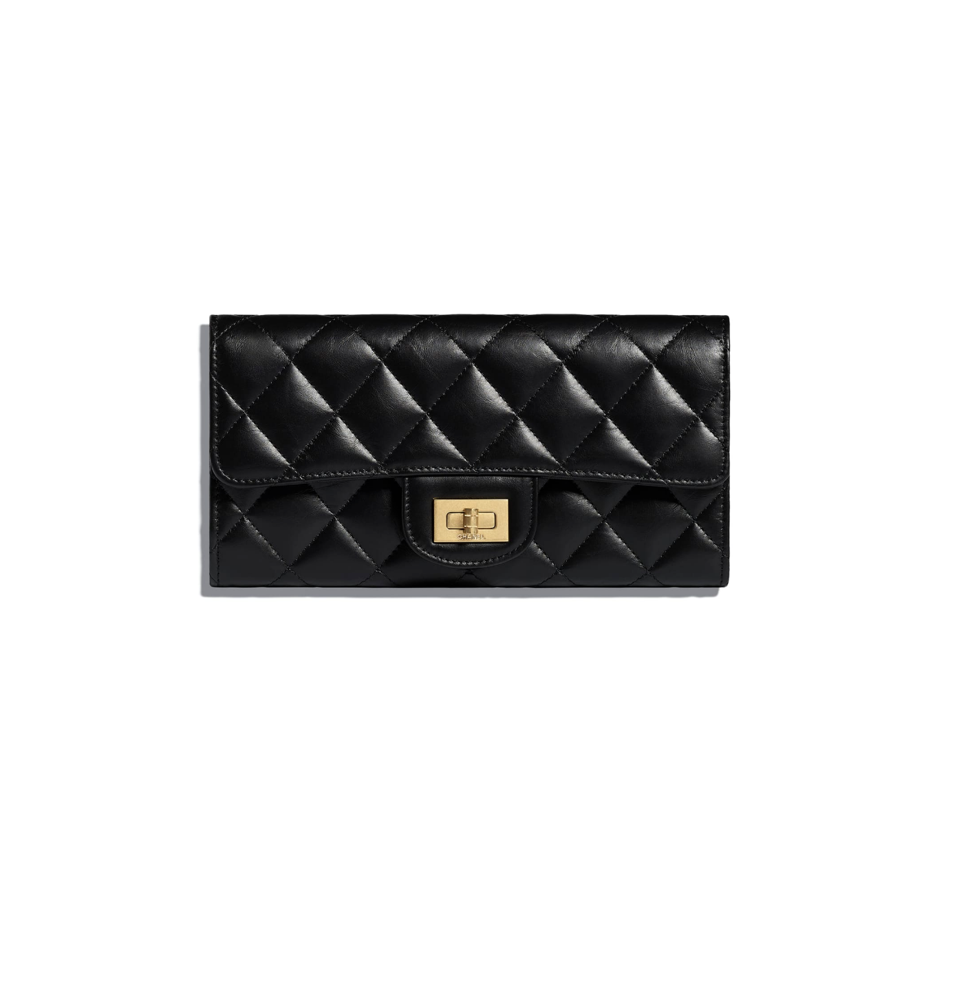 CHANEL 2.55垂蓋長銀包。