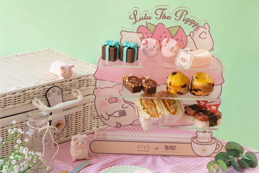 Vive Cake Boutique與粉嫩呆萌的LuLu豬合作,推出「Tea with Lu」下午茶套餐!