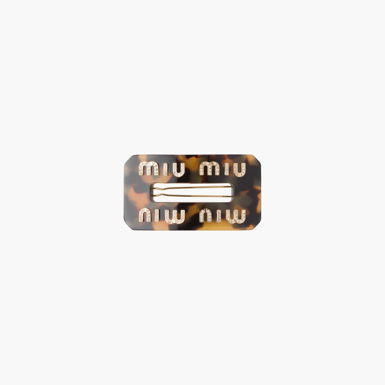 人造玻璃硬髮夾 長方形 $3,850