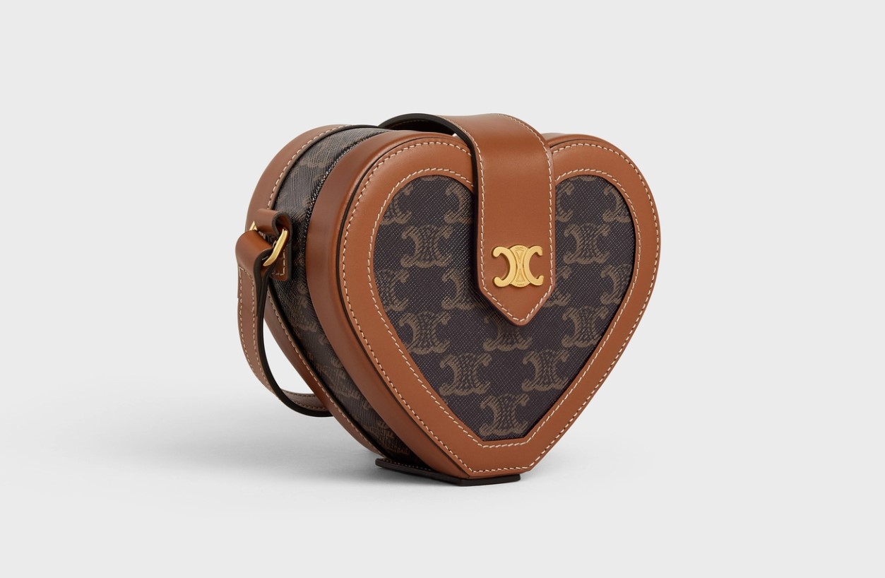 TRIOMPHE帆布及小牛皮HEART TAMBOUR手袋$19,500