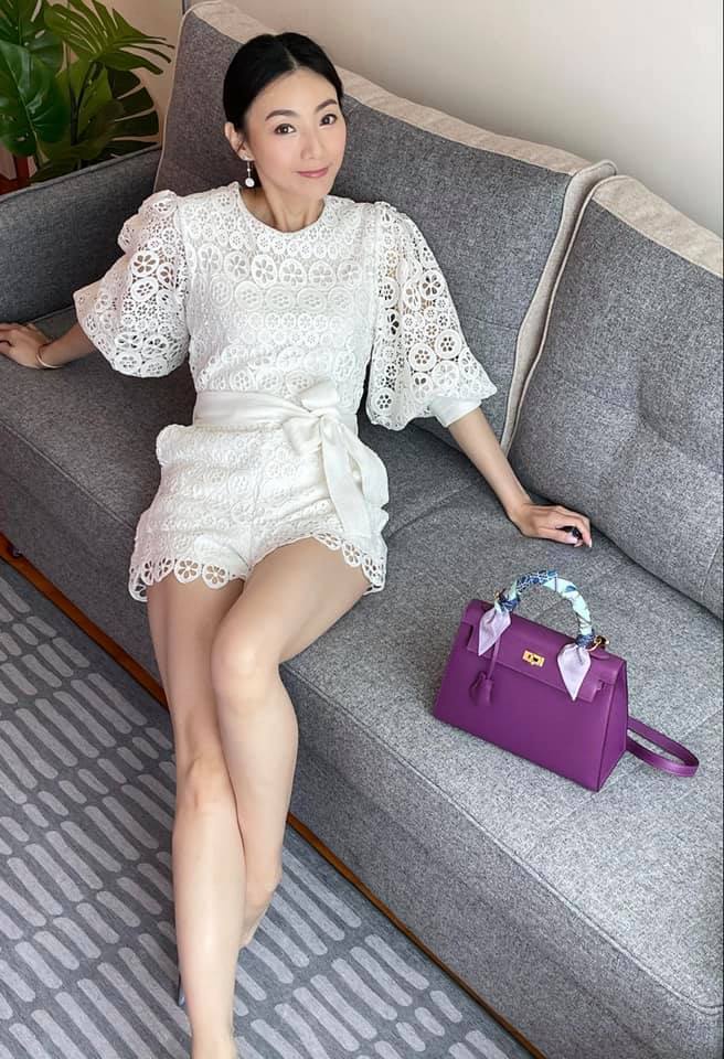 周嘉儀HERMES海葵紫色Kelly 28