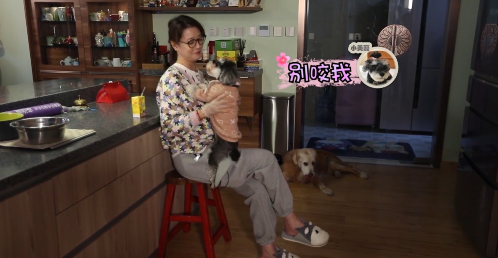 廚房中更擺設了巨大的雲石檯,讓周海媚能夠親自下廚!