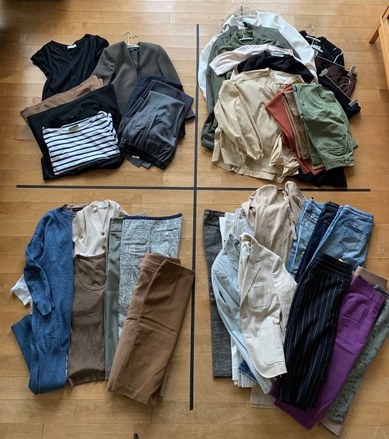 將埋藏在衣櫃底的衣物統統拿出來攤開,用黃金3秒考慮是否斷捨離