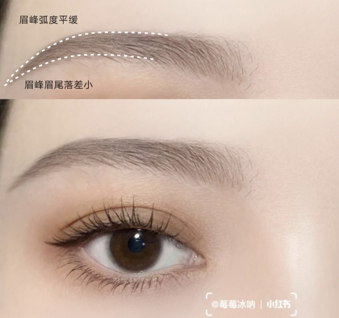 心形臉型適合眉型:柳葉眉