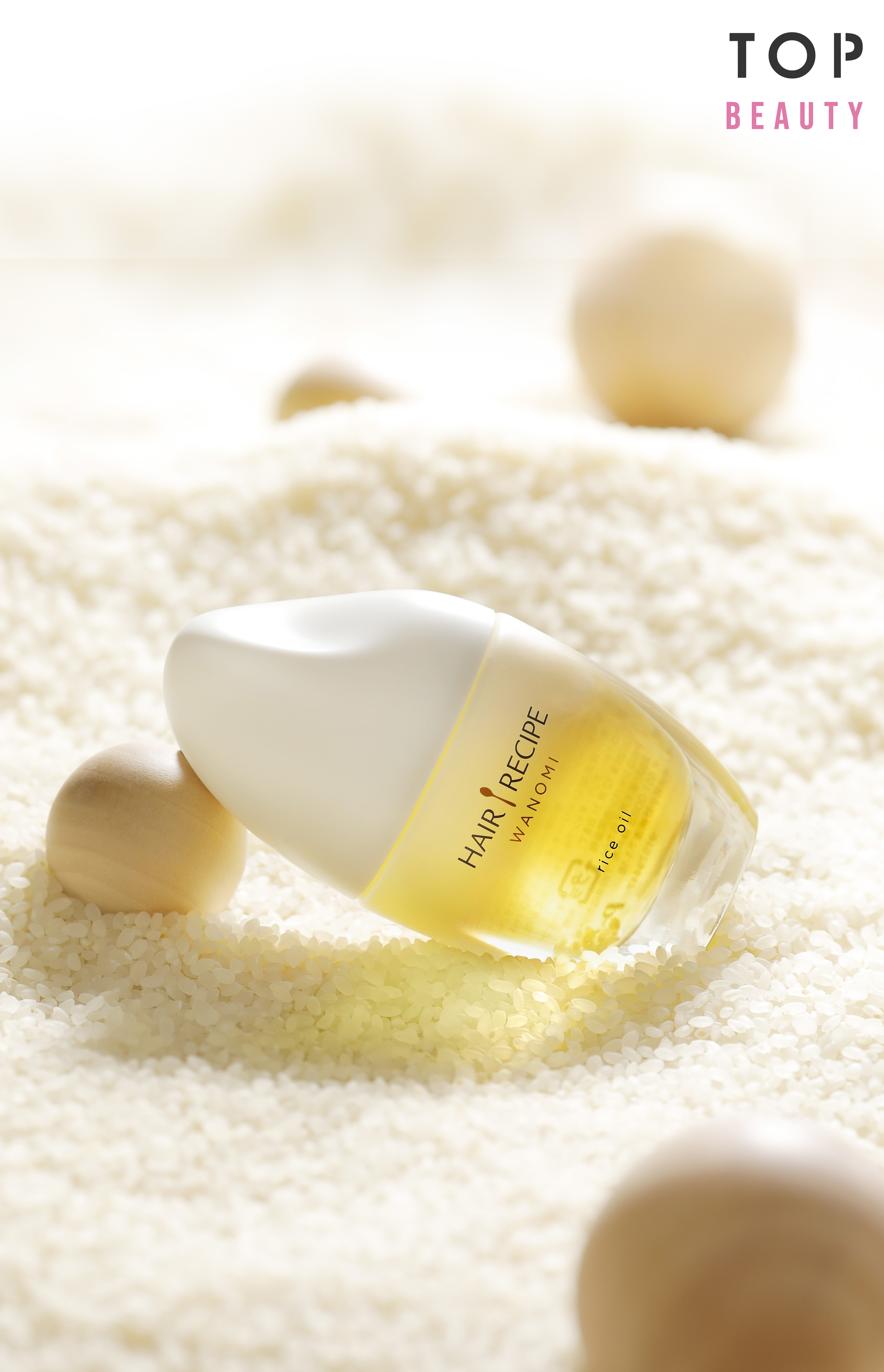 「純米瓶米糠美髮油」是由35萬顆米凝練而成，安全純淨程度達至食用級。