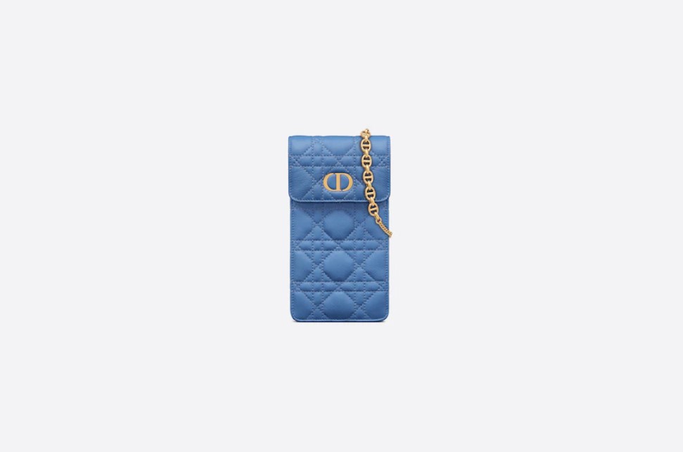 DIOR矢車菊藍CARO鏈帶手機收納袋 HK$10,100
