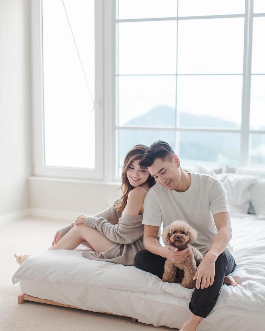 單文柔同陳展鵬好恩愛。