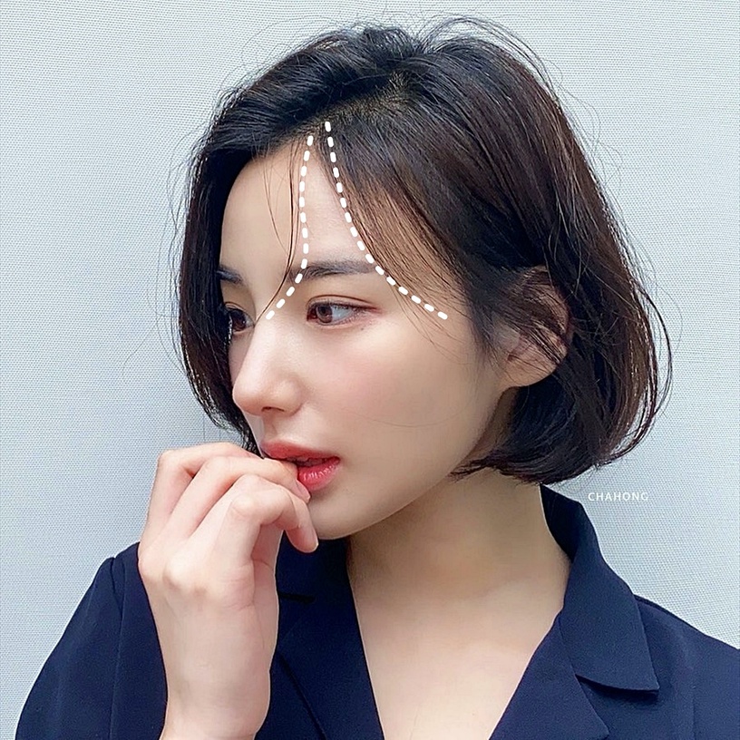 旁分瀏海(Side Bang),亦可以令臉型看起來更修長同瘦小。