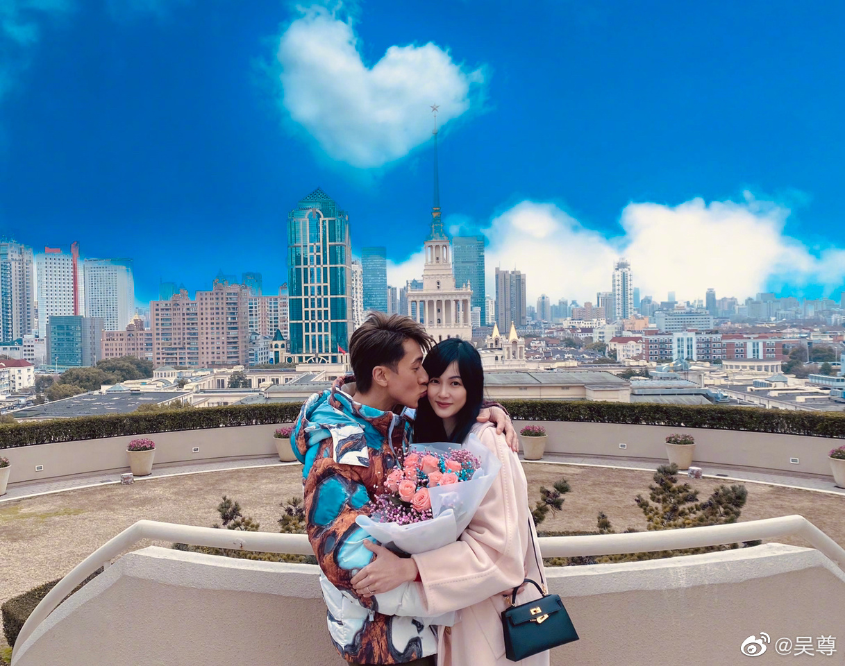 吳尊與太太合照