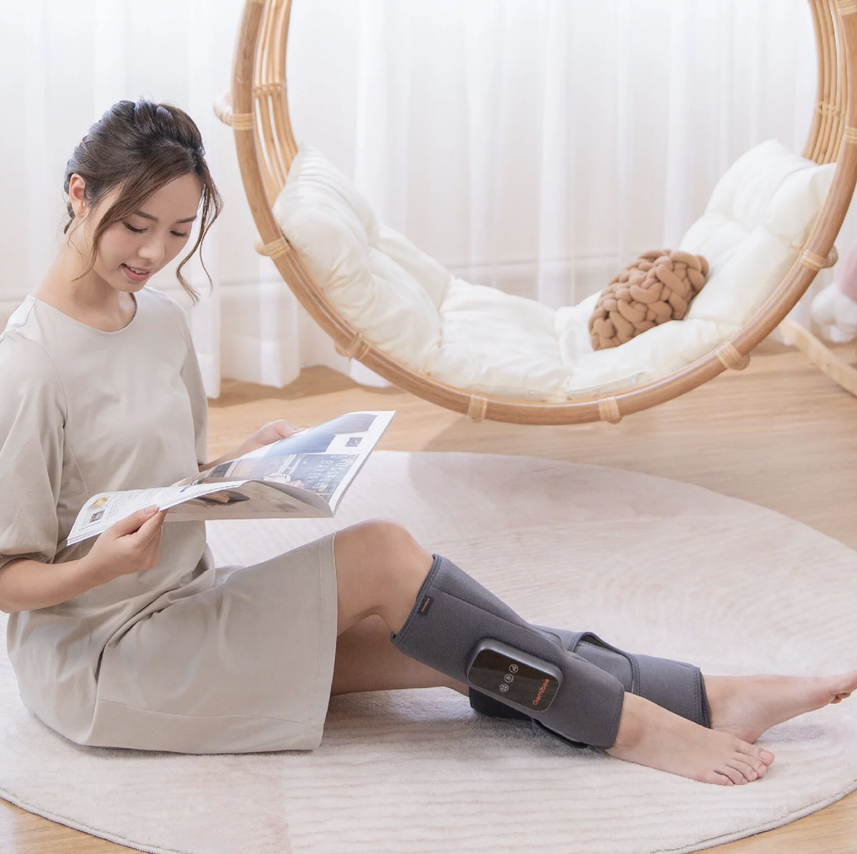 Gemibee 無線氣囊式小腿紓緩器適合母親在家享受